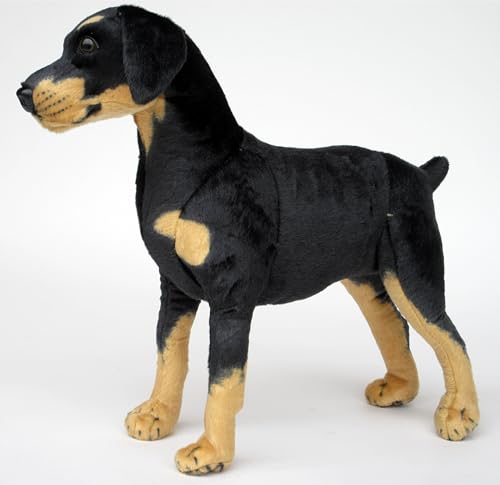 Wagner 1027 - Plüschtier Hund Rottweiler - stehend - 51 cm Kuschelhund Stofftier