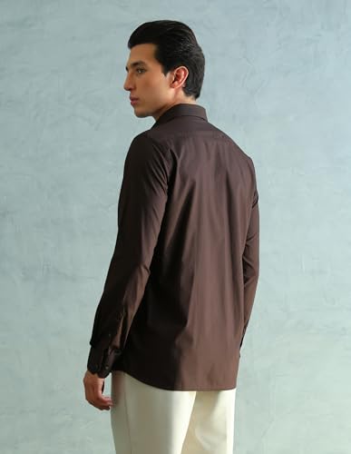 Image of Arrow Slim Fit Mens Formal Shirt - 100% Cotton, Breathable & Comfortable, Full Sleeves Shirts for Men