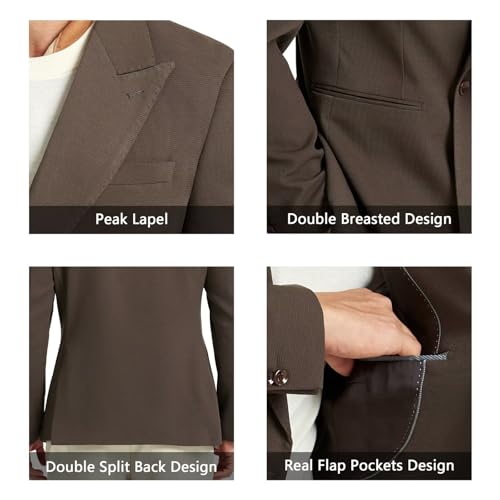 Mens Suit Jacket Blazer Formal Slim Fit Men Sports Jacket Double Breasted Mens Sports Coat Blazer Men Business Men Tuxedo3