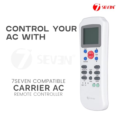 Image of 7SEVEN Compatible for Carrier Ac Remote Original Model 82A Suitable for Split and Window Air Conditioner of 1 1.5 2 Ton Carrier ac