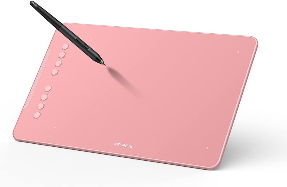 Updated Deco 01 V3 Drawing Tablet-16384 Levels of Pressure Battery-Free Stylus, 10x6 Inch OSU Graphic Tablet, 8 Hotkeys for Digital Art, Teaching, Gaming Drawing Pad for Chrome, PC, Mac, Android