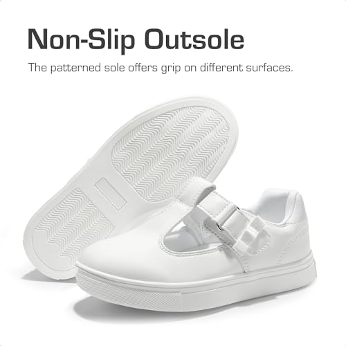 DREAM PAIRS Girls Mary Jane Shoes T-Strap Flat Sneakers for School Uniform Dress Shoes for Toddler/Little Kid, Casual Daily Wear, Special Events3