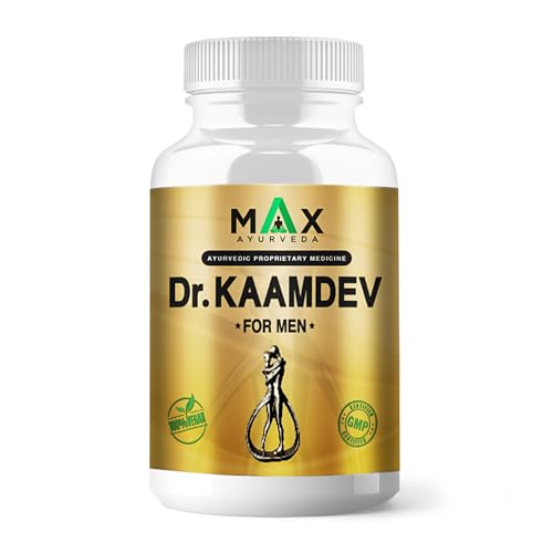 Image of Max Ayurveda Dr. Kaamdev Capsules for Men (30 Capsules) - 100% Vegan and GMP Certified | Stamina, Power and Energy Booster