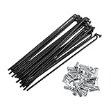 PARSLUCK 28 Set 12G Bicycle Spoke 130 mm Bike Wheel Spoke Carbon Steel Black