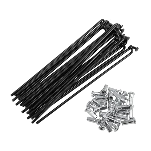 PARSLUCK 28 Set 12G Bicycle Spoke 130 mm Bike Wheel Spoke Carbon Steel Black