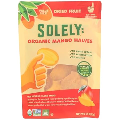 SOLELY Organic Dried Mango Halves, 14 OZ Cover