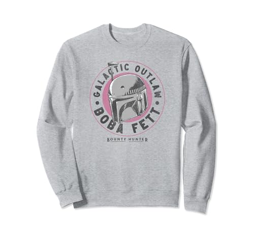 Sweatshirt Star Wars avec casque Boba Fett imprimé haute définition en coton noir