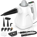 Steam Cleaner, Hand Held Steamer for Home Car, 12 Accessories Carpet Furniture Cleaner Machine, Portable Steaming Cleaner for Couch Grout Upholstery Floor Window Glass Bathroom Toilet Shower Kitchen