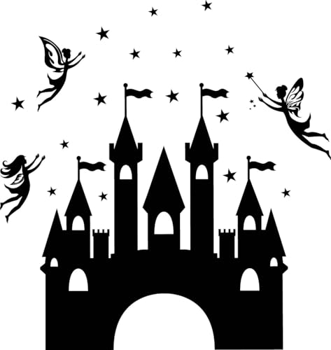 Vinilo decorativo castillo de princesa personalizado