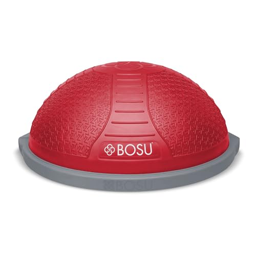 Bosu NEXGEN Balance Strength Trainer, Multi-Functional 26' Exercise Ball, Home Gym Equipment for Full Body Workouts, Neon Flare with Gray Rim