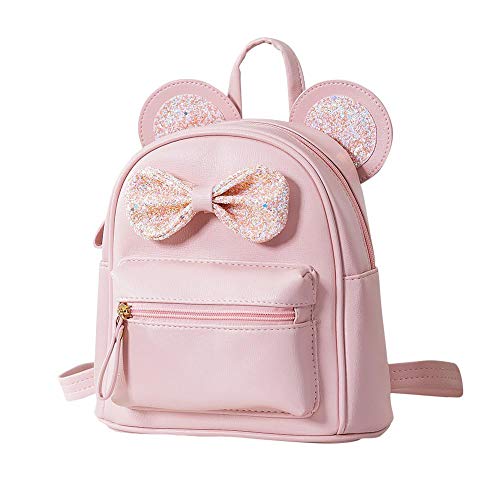 IBTOM CASTLE Sac à Dos Enfants École Étanche PU Mignon Sac à Dos Maternelle Primaire Schoolbags Bande Dessinée Rose 02
