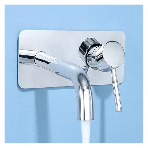 Robinet mitigeur de salle de bains encastré chrome anti-fuite ZH1YFD
