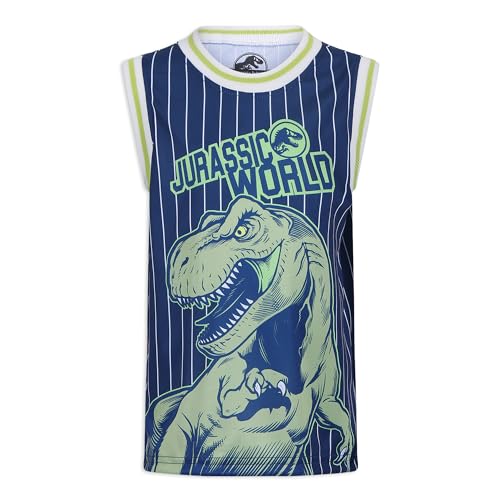 Image of Jurassic Park Universal Boys Short Sleeve T-Shirt, Tank Top, and Shorts 3-Piece Set For Big Kids - Blue
