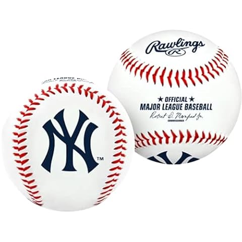 Rawlings MLB New York Yankees Team Logo Baseball, biały, 1