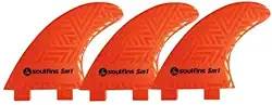 Triquilhas Sm1 Médias para Prancha de Surf, Jogo de 3, Laranja, soulfins