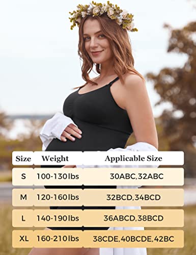 Hofish HOFISHUS-BN-HX02PJSUPGRADE-3MULTI-M Support Nursing Tank Tops For Breastfeeding, Comfort Stretch Maternity Camisoles thumb #5