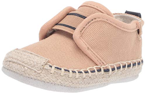 Robeez Boys' Espadrille-First Kicks Crib Shoe, James Natural, 6-9 Months M US Infant