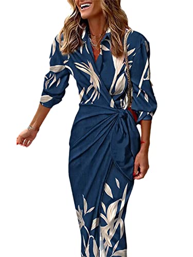 Spring Summer One Piece Printed Dress Skirt Holiday Party Dress for Women Robe Dresses