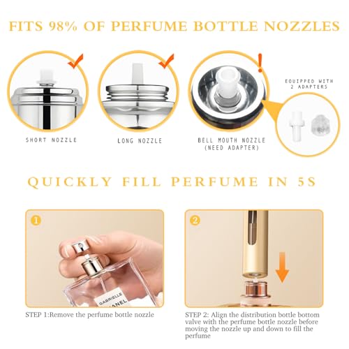 Atomizador de perfume recargable mini 2 piezas 10ml miniatura 3