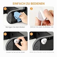 Aieve Rollen für Küchengeräte, 8 Stk Selbstklebende Mini Rollen für Kaffeemaschine, 360° drehbare Rollen Zubehör für Airfryer, Toaster, Küchengeräte, Mikrowelle, Aufbewahrungsbox – Ansicht 7