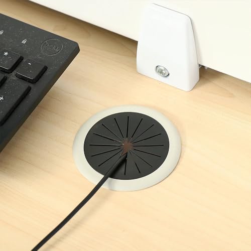 Rejillas para cables de escritorio pasacables redondo 2 pulgadas 2 piezas 6