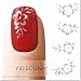 Nicedeco Beautiful & Fun & Colorful & Fashion Nail Stickers/Tattoo/Decal Water Transfer Stickers Silver Hibiscus Flower & Leaves