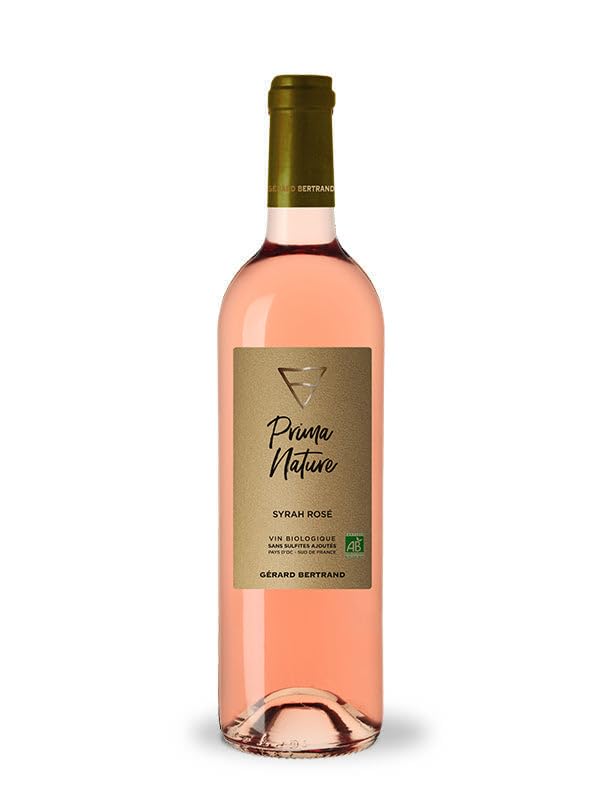 Gérard Bertrand Prima Nature Vino Rosado | Syrah| IGP Pays d'Oc Vino Ecol€gico Vegano sin Sulfitos Seco | (1 x 0.75 l)