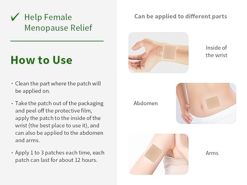 Menopause Relief Patches Therapy Patches Natural Hot Flash Patch for Sleeping Aid & Restful Nights-Relieves Hot Flashes, Dryness, Excessive Sweating-Menopause Support-Estrogen Free(24 Count) - Image 6