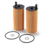 2PCS 11428507683 Oil Filter for BMW 328D/328D XDRIVE 2.0L L4 (2014-18); 535D/535D XDRIVE 3.0L