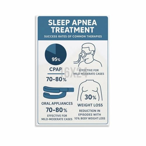Sleep Apnea Infographic Poster Sleep Health And Medical Education Wall