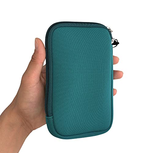 Image of kwmobile Carrying Case Compatible with Nintendo 3DS XL - Neoprene Console Pouch with Zipper - Petrol