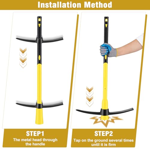 NAUKII 36 Inch Pick Mattock