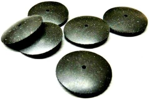 Silicone Polishing Wheels Knife Edge Black Medium for Jewelry Polishing Made in Germany Pack 10 by JTS