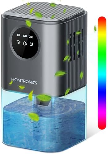 Deshumidificador Pequeño 1700ML, [Temporización] Homtronics Silen...