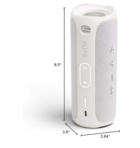 Image of JBL FLIP 5 Waterproof Portable Bluetooth Speaker - White (Renewed)