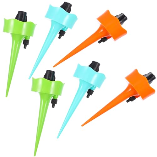 PAMINGONO 6 Piezas Goteros de Riego Automático Ajustables para Plantas, Dispositivos para Jardín y Macetas, Control de Flujo de Agua, Riego por Goteo para Terraza y Flores