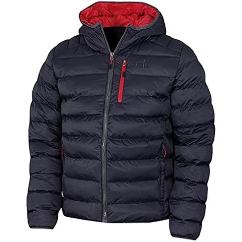 Calvin Klein Men's Navy/Red Woven Jacket Cover