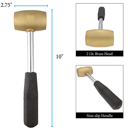 Maillet en laiton 2 Lb Beadsmith pour estamper le métal sans marquer
