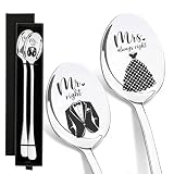 Hochzeitsgeschenke für Brautpaar 2 Stück Kaffeelöffel Löffel Set mit Geschenkbox, Hochzeitsgeschenk für Braut und Bräutigam, Polterabend geschenk, Verlobungsgeschenk, Elegante Hochzeitsgeschenke