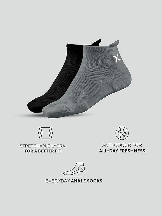 Image of Men's Low Cut Ankle Socks Pack | Bamboo Cushioned Sports Socks for Gym, Running, Walking