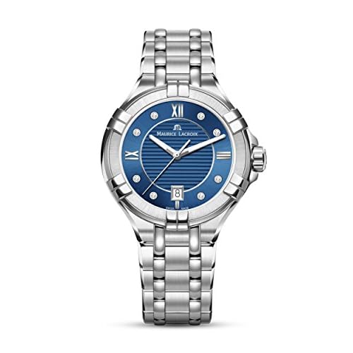 MAURICE LACROIX Reloj Analógico para Mujeres de Cuarzo con Correa en Acero Inoxidable AI1006-SS002-450-1