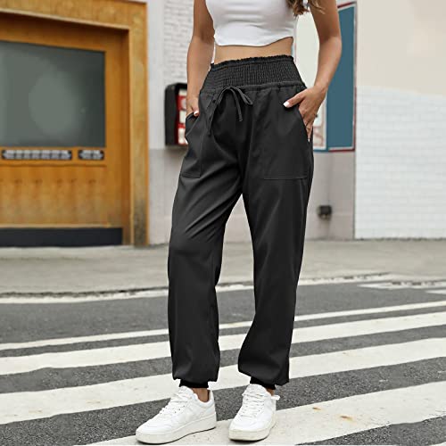 LULER Werkbroek voor dames, casual, hoog getailleerde broek met zakken, strikknoop, anime-kleding, damesbroek - Afbeelding 6