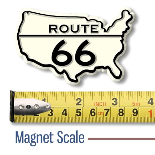 Imán decorativo Route 66 USA de goma clásica miniatura 2