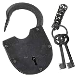 Armory Replicas™ Iron Padlock of the Forgotten Chamber – Authentic Medieval Oubliette Lock with Keys for Display, Theater, or Haunted House Decor