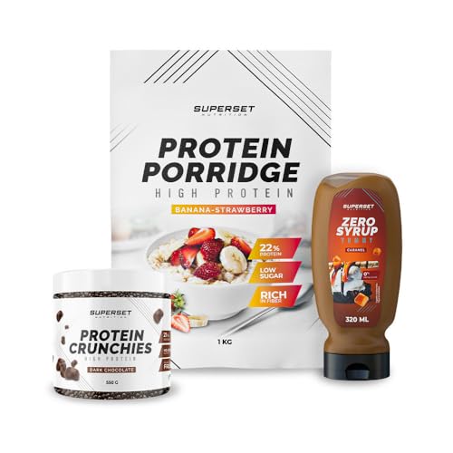 BREAKFAST PACK - PORRIDGE - PROTEIN CRUNCHIES Chocolate negro + ZERO SYRUP Caramelo