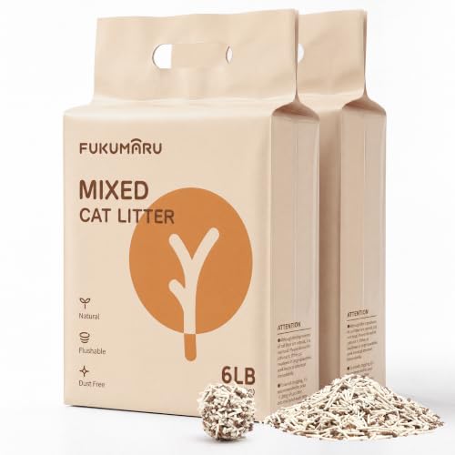 Image of FUKUMARU Tofu Cat Litter, Applewood Blend, Clumping, Odor Control, 12 lb | Applewood Blend, Natural Odor Control, Firm Clumping, Easy Scooping, Low Dust