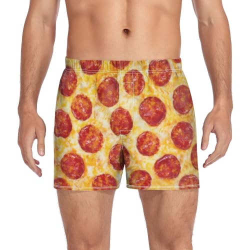 Image of Men's Boxer Shorts Cotton Loose Underwear with Button Fly