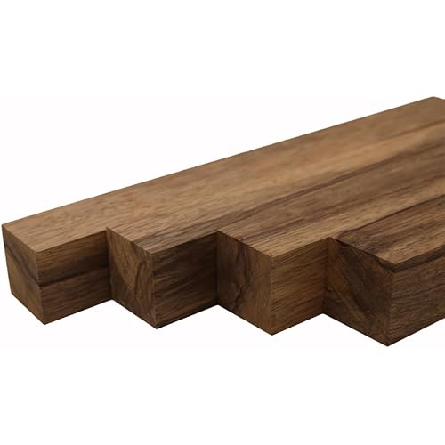 Barrington Hardwoods Black Limba Turning Blank Squares - 1.5" x 1.5" (4 Pcs) (1.5" x 1.5" x 18")