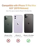 GVIEWIN iPhone 11 Pro Max Case 2019, Clear Flower Design Soft & Flexible TPU Ultra-Thin Shockproof Transparent Bumper Protective Floral Cover (Flowering/Reseda Green)