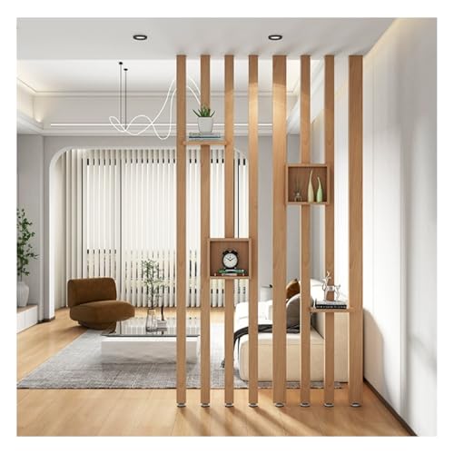 Separador de Ambientes De Suelo a Techo Separador de ambientes Madera Sólida Pantalla Partición Post, Moderno Lujo Columna de Sala de Estar Dormitorio ambientes.(4root,100cm/39.3in/3.28ft)